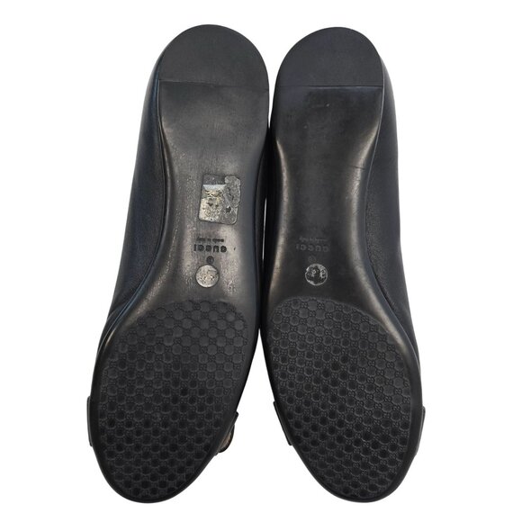 Gucci Leather Buckle Accent Ballerina Flats Size IT 38.5/US 8.5 - Picture 10 of 12